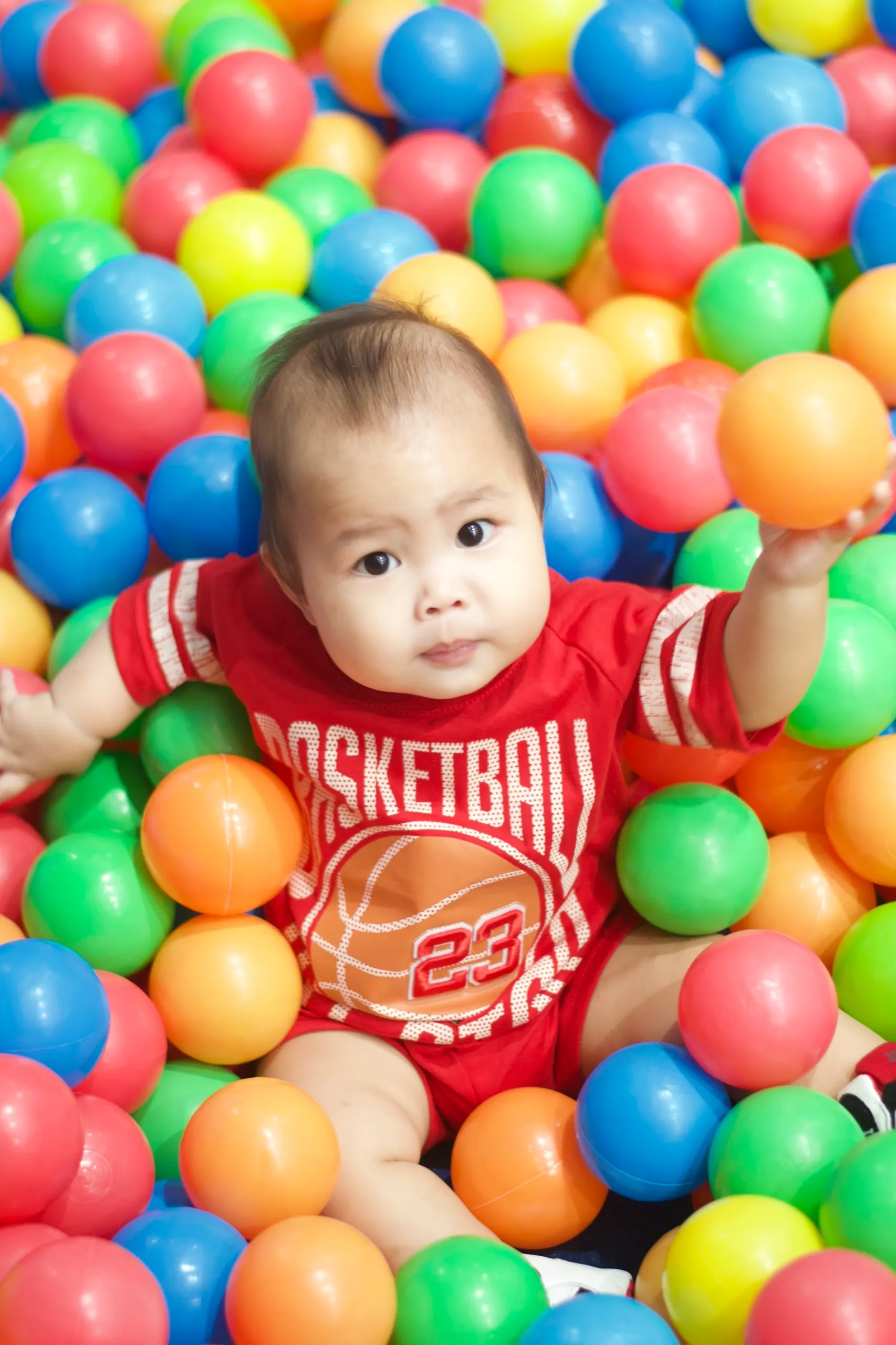 Baby toddler photoshoot ball pit kids photography