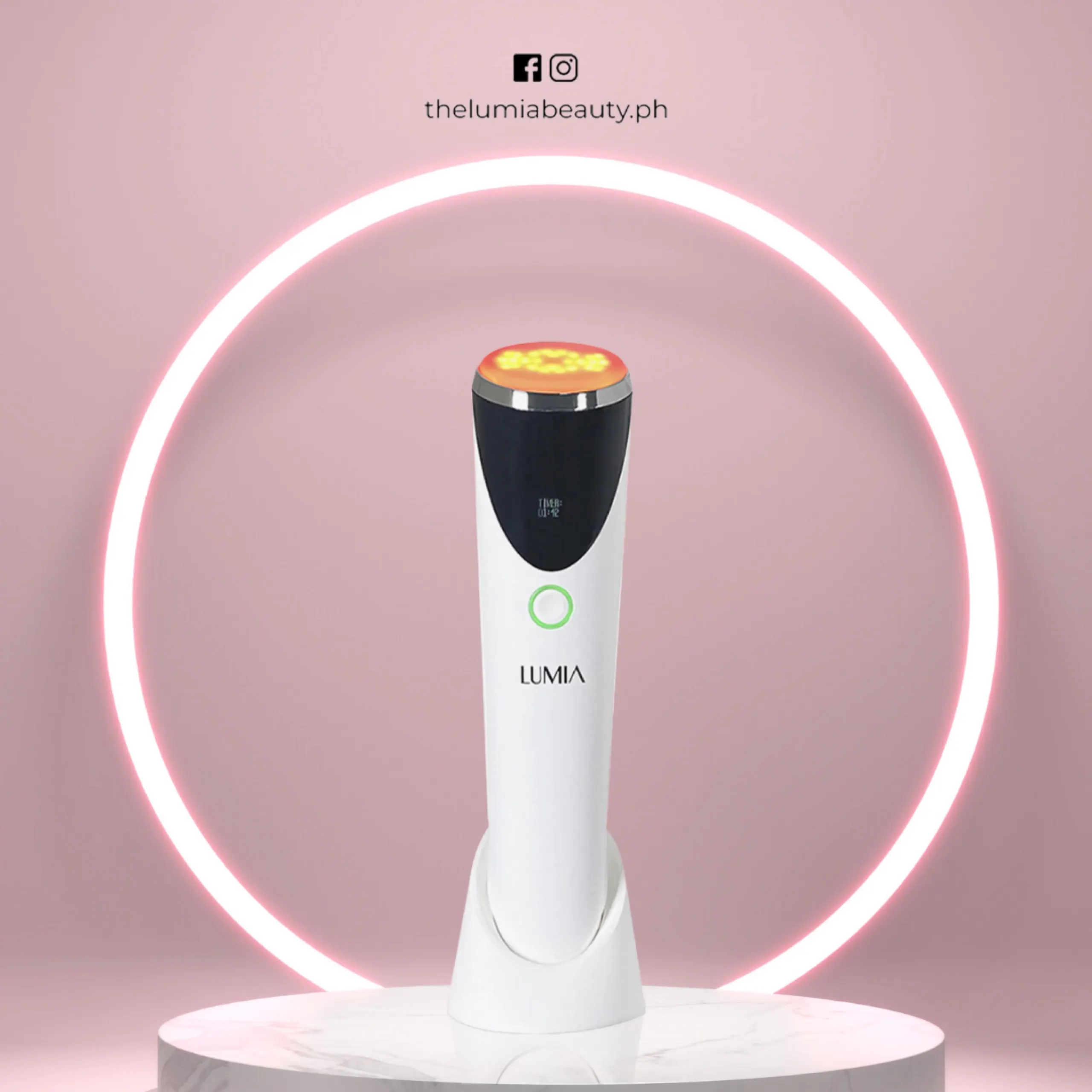 Lumia beauty skincare device product social media post