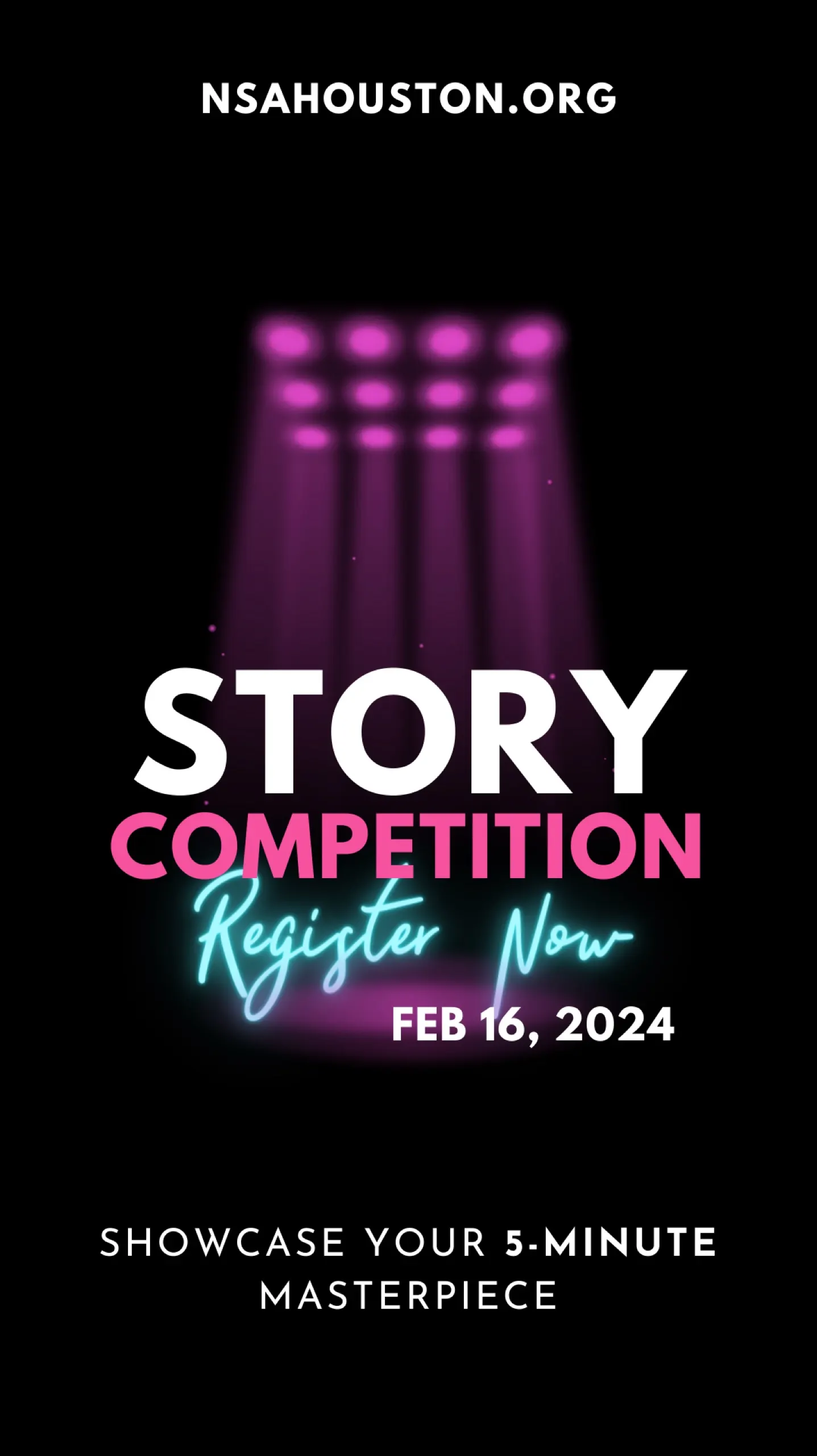 NSA Houston story competition event Instagram story design