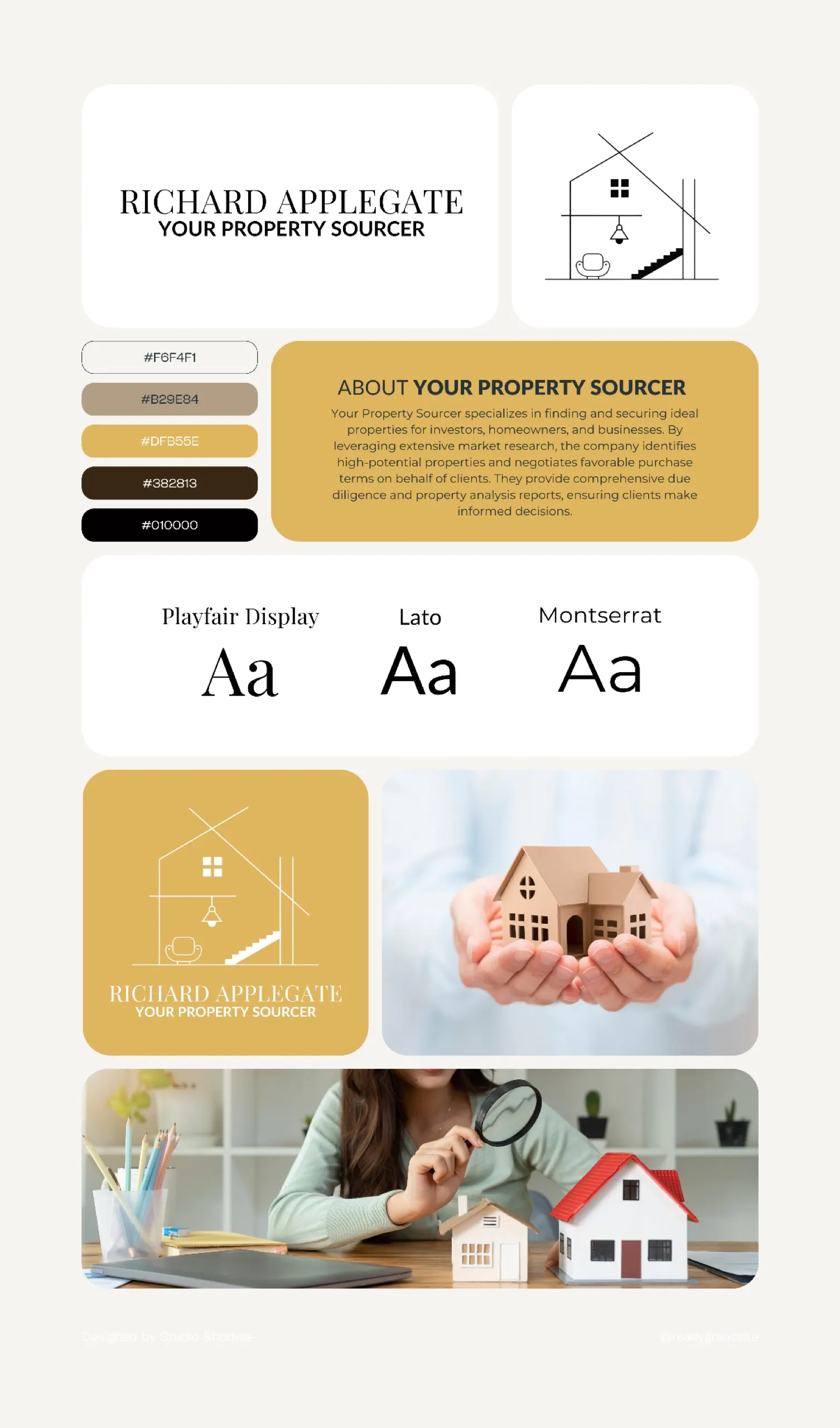 Property sourcer real estate brand identity logo design