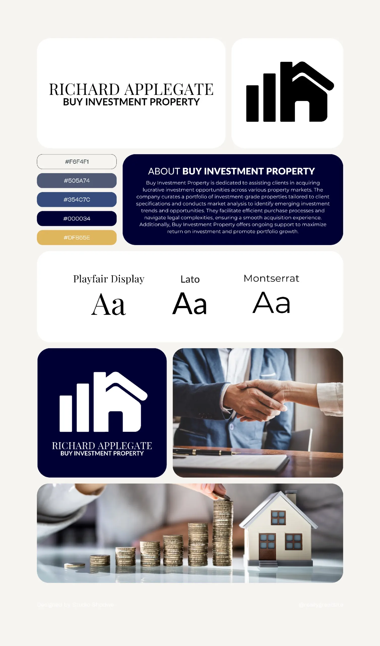 Real estate investment brand identity logo design