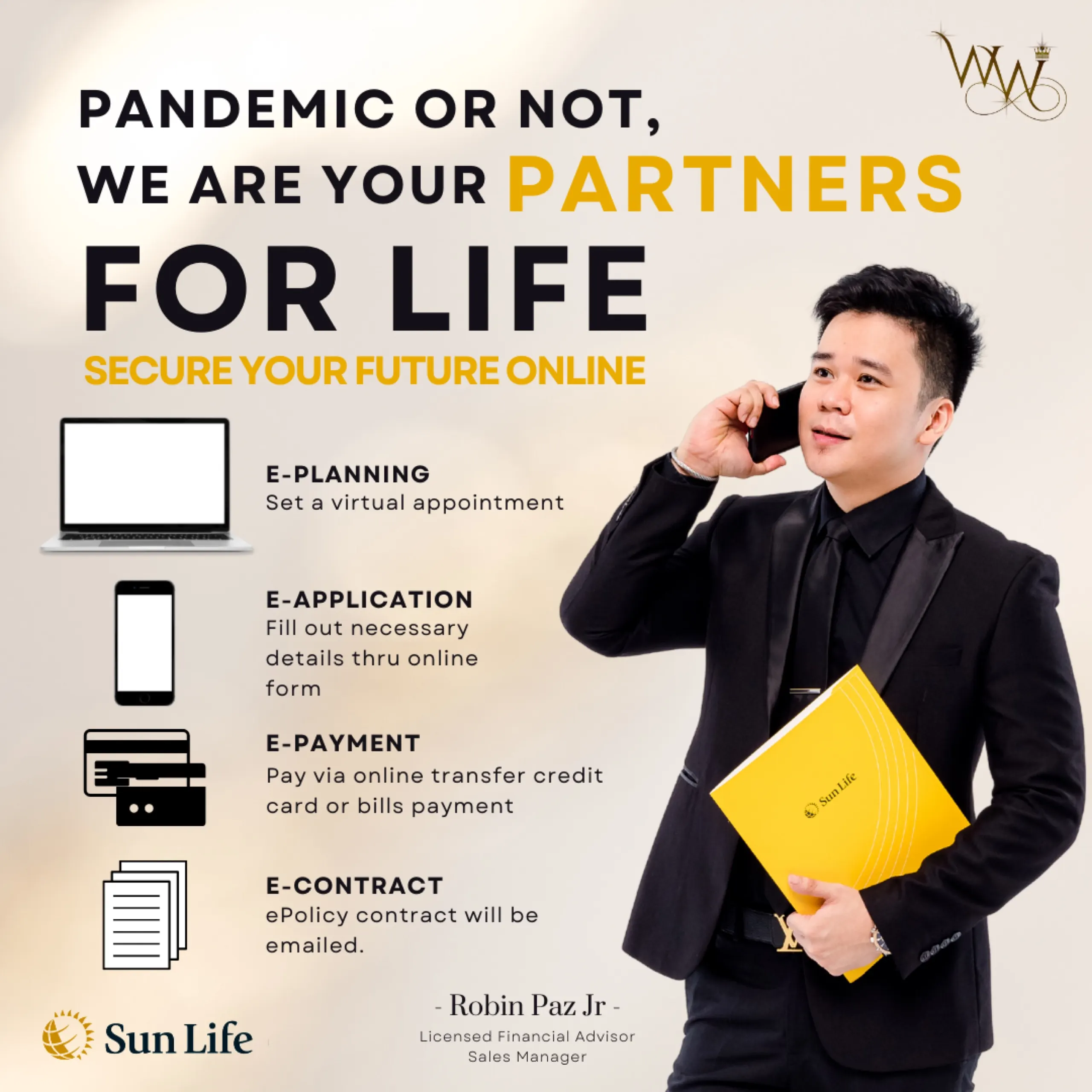 Sun life financial advisor social media ad design