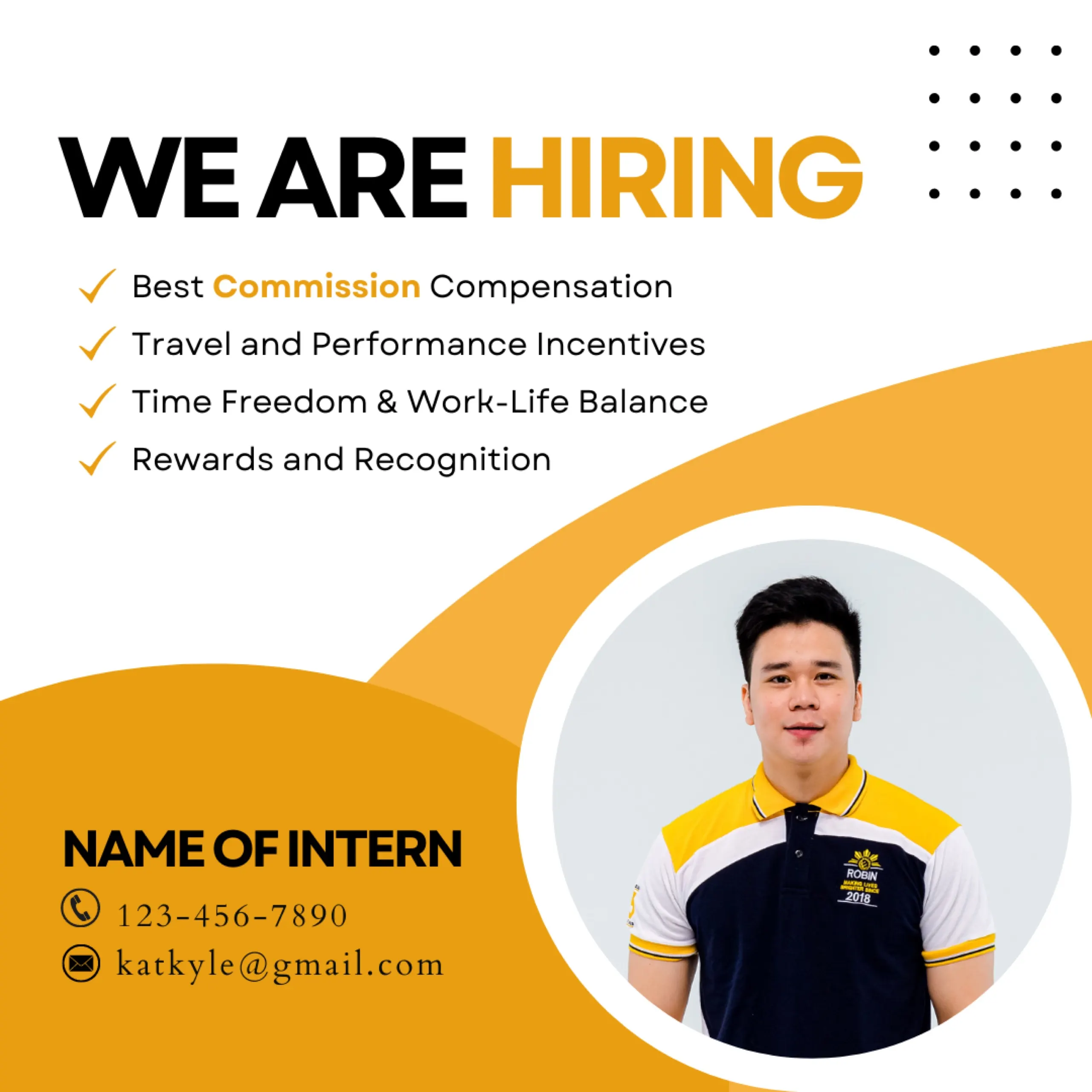We are hiring recruitment social media post design